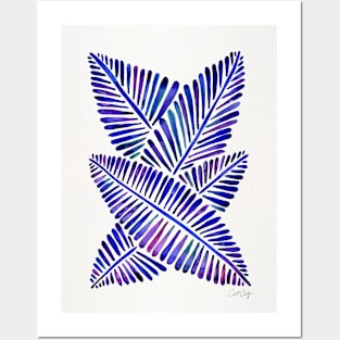 Indigo Banana Leaves Posters and Art